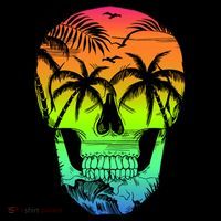 Beach Abstract Skull Kids Hoodie thumb 5