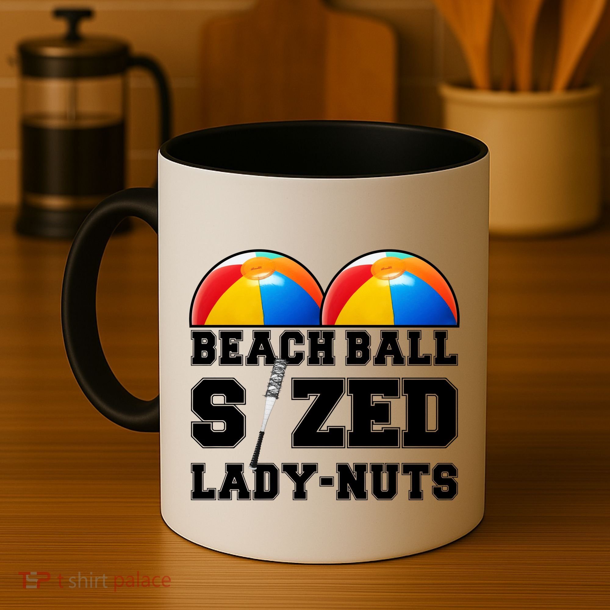 Beach Ball Sized Lady Nuts Lucille Baseball Bat Coffee Mug