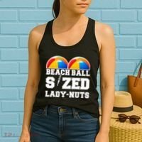 Beach Ball Sized Lady Nuts Lucille Baseball Bat Women's Tank Top thumb 2