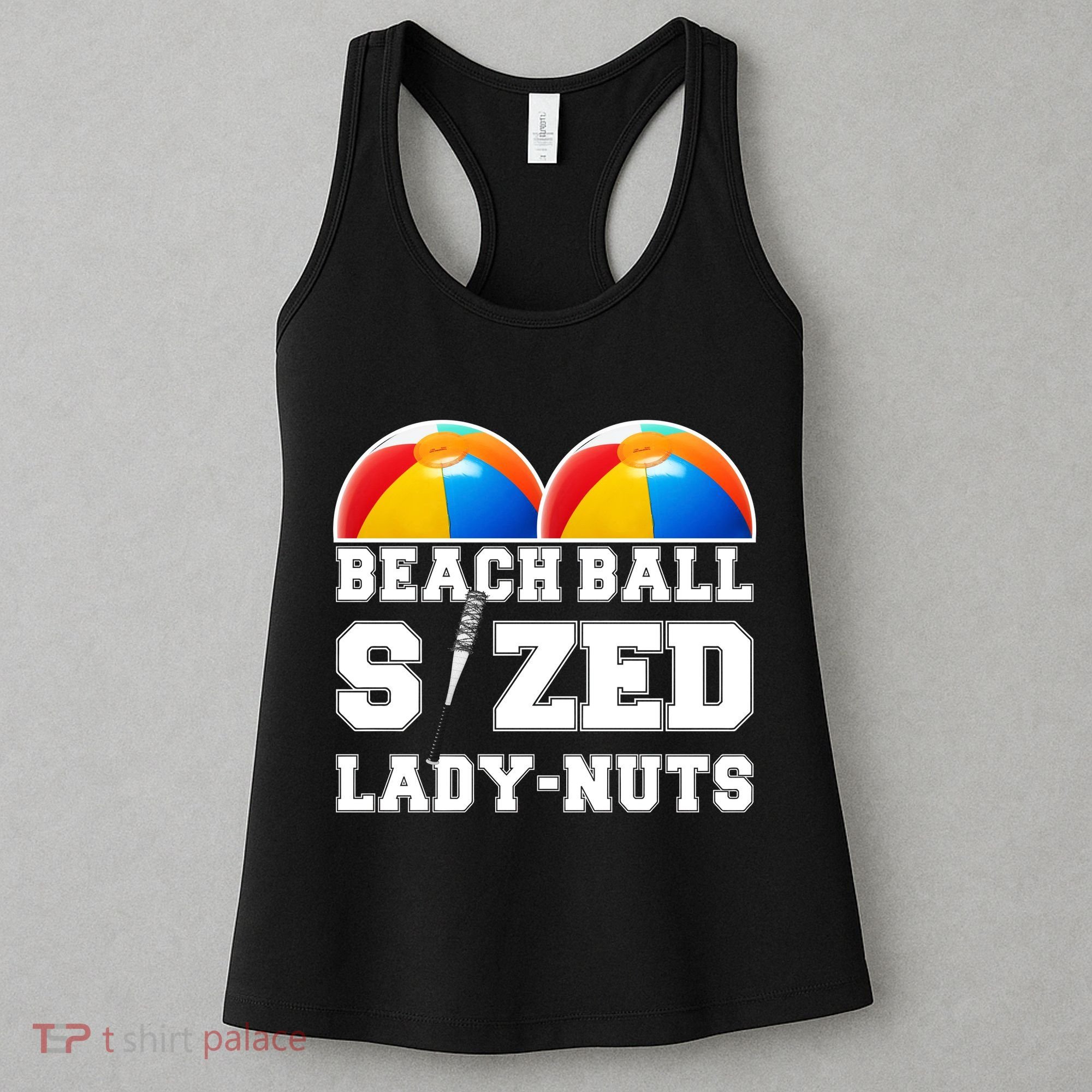 Beach Ball Sized Lady Nuts Lucille Baseball Bat Women's Tank Top
