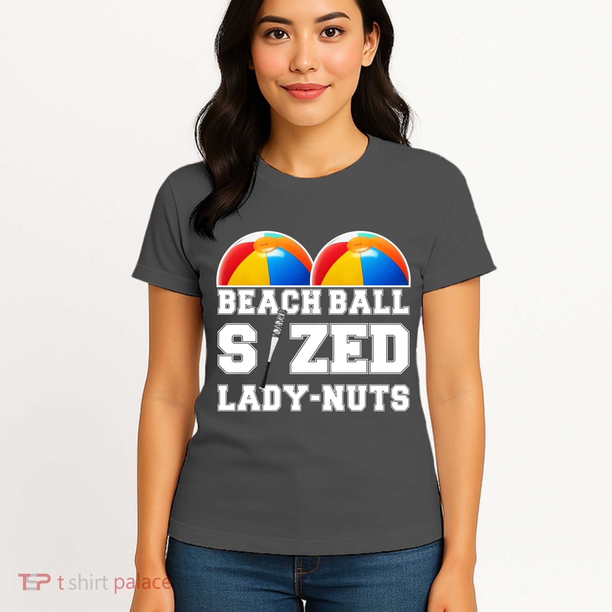 Beach Ball Sized Lady Nuts Lucille Baseball Bat Women's T-Shirt