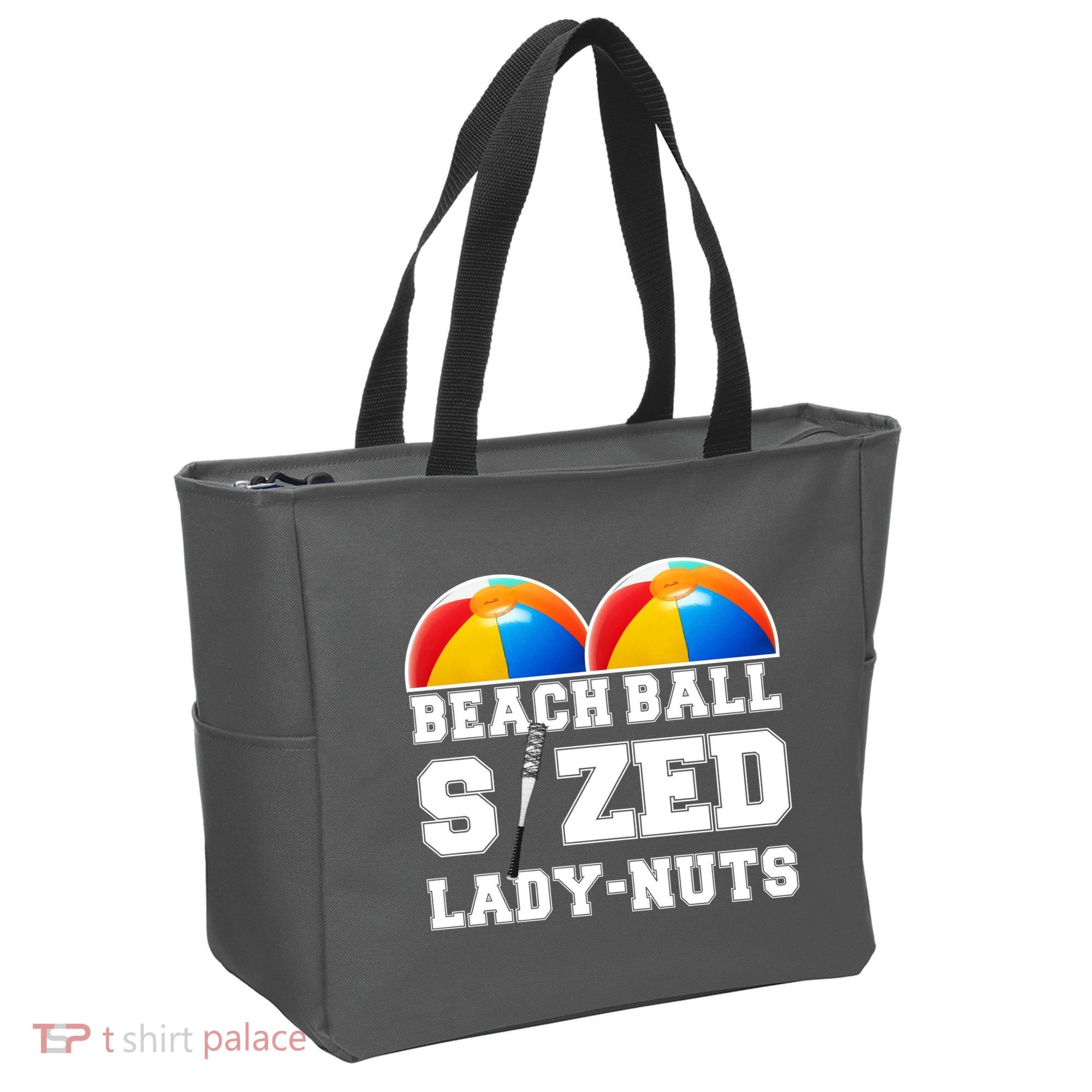 Beach Ball Sized Lady Nuts Lucille Baseball Bat Tote Bag