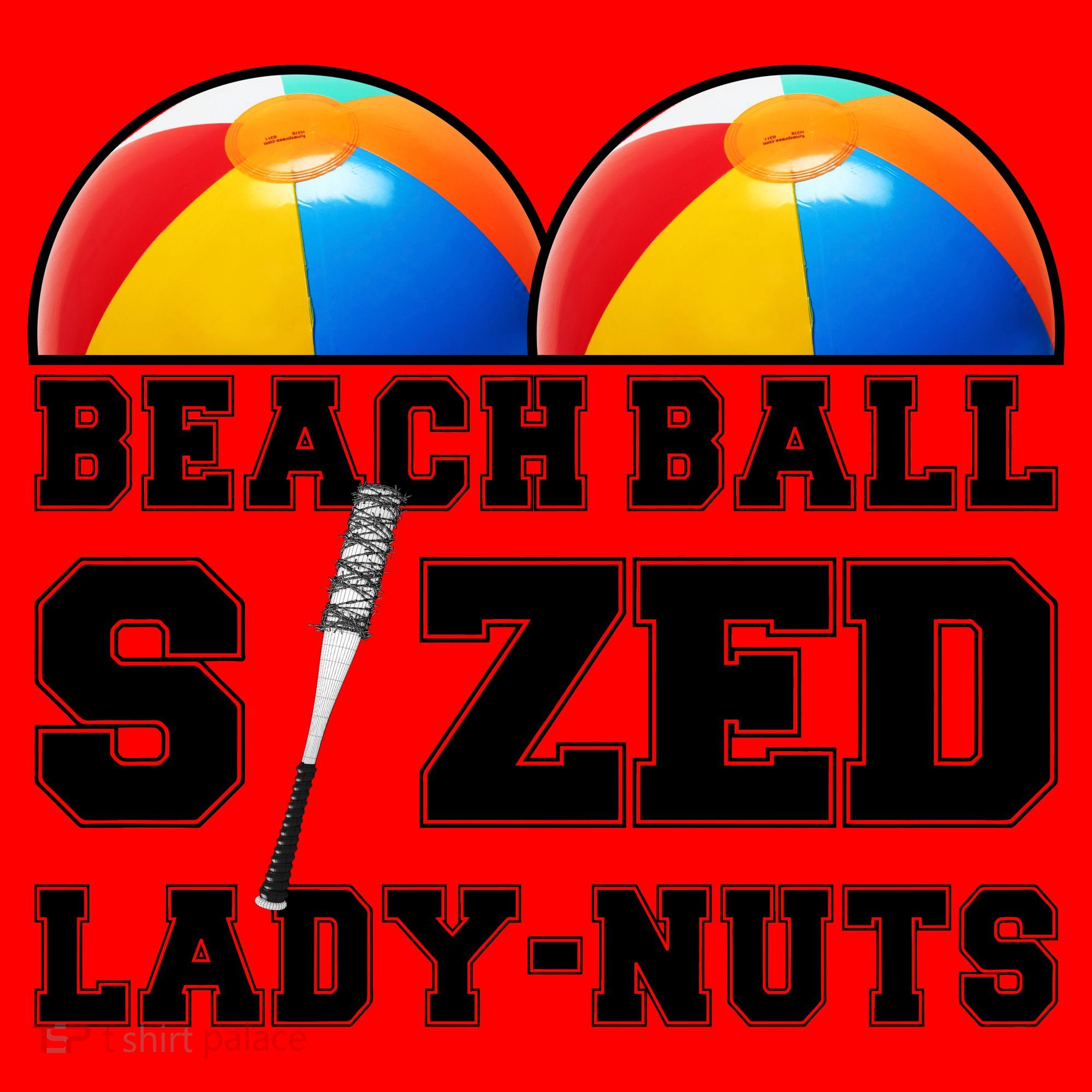 Beach Ball Sized Lady Nuts Lucille Baseball Bat Santa Hat