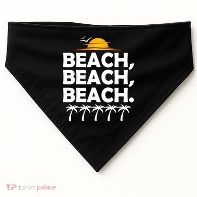 Beach Beach Beach USA-Made Doggie Bandana