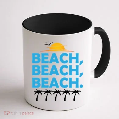 Beach Beach Beach Coffee Mug back