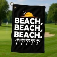 Beach Beach Beach Golf Towel thumb 1