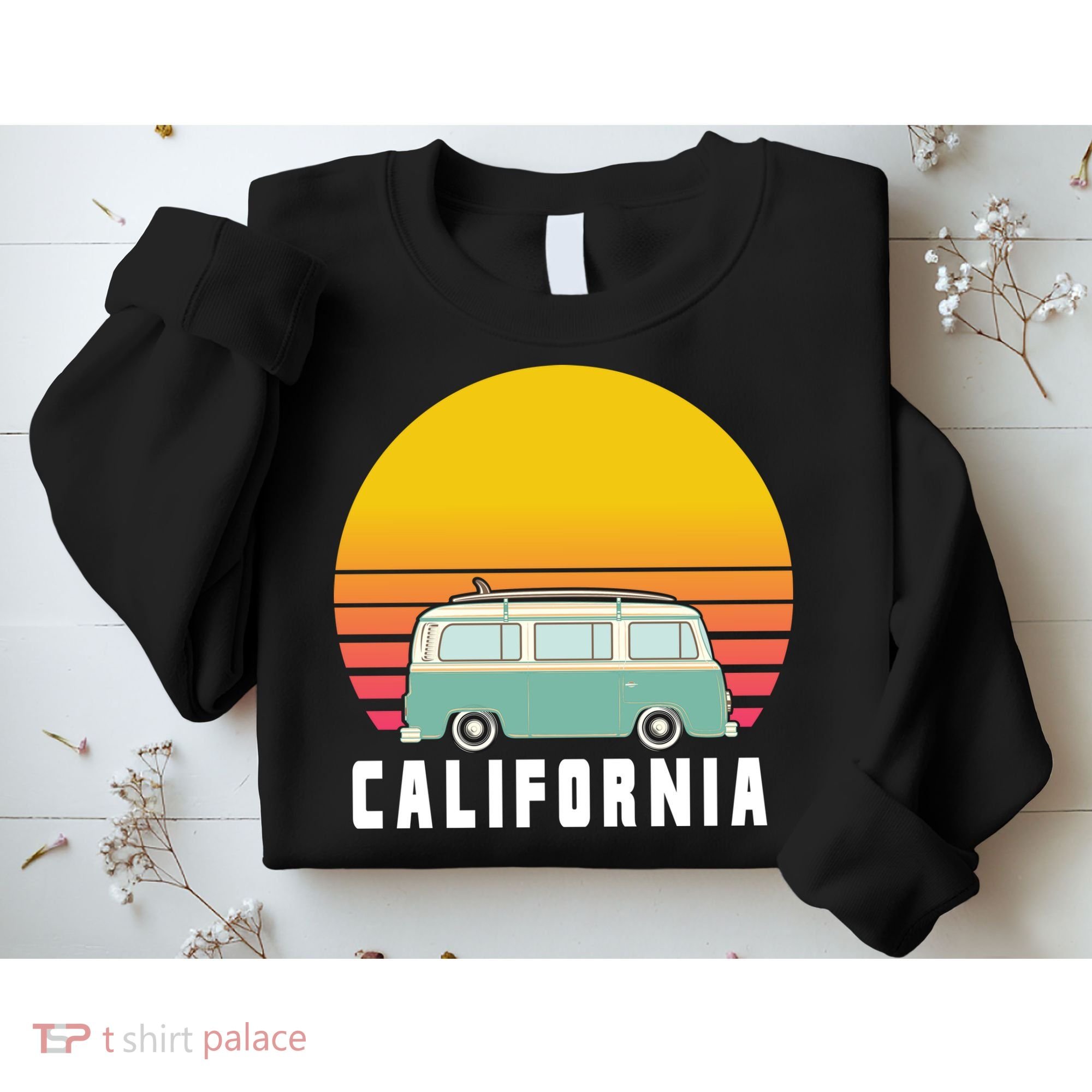 Beach Bum California Hippie Van Sweatshirt