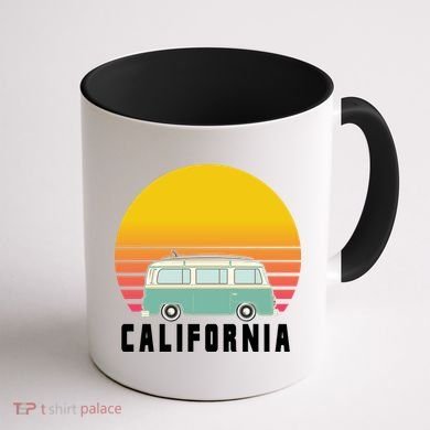 Beach Bum California Hippie Van Coffee Mug back