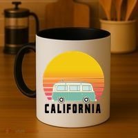 Beach Bum California Hippie Van Coffee Mug thumb 4