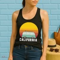 Beach Bum California Hippie Van Women's Tank Top thumb 2