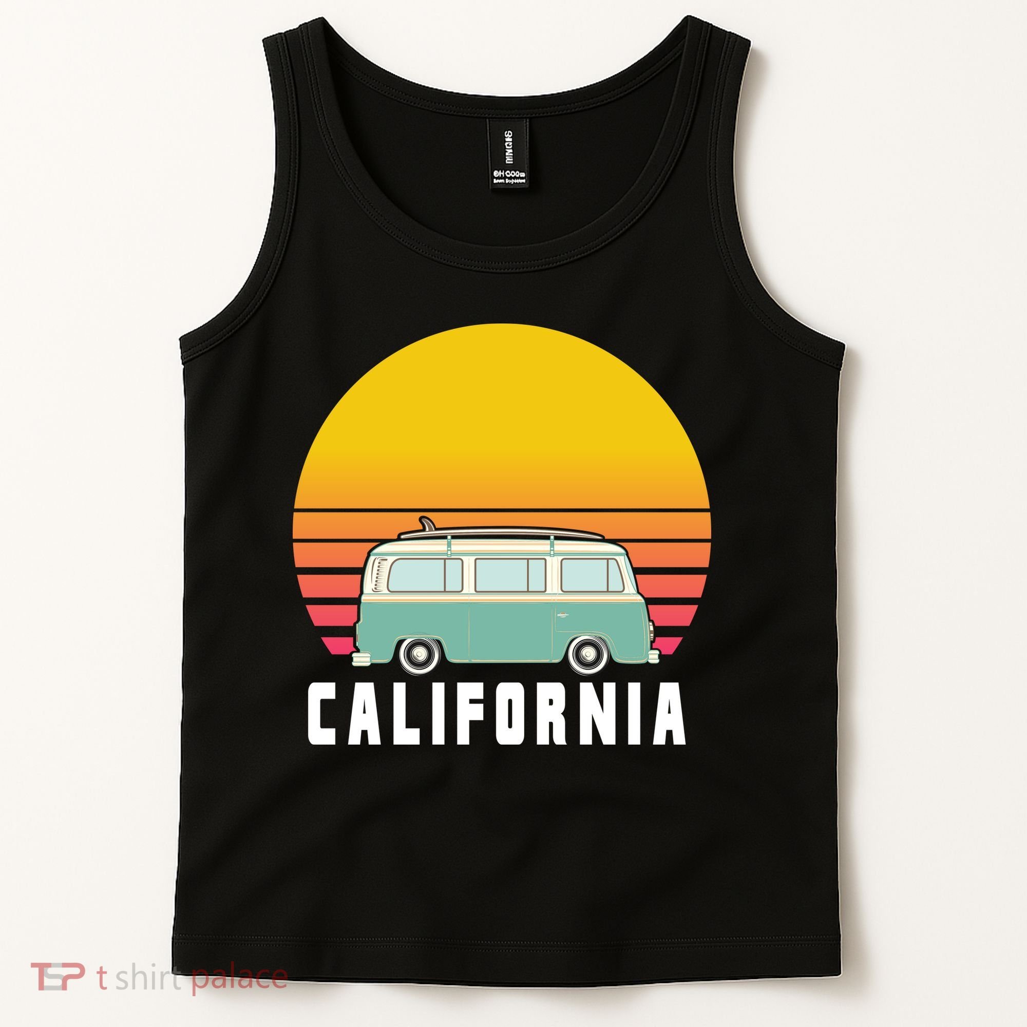 Beach Bum California Hippie Van Tank Top