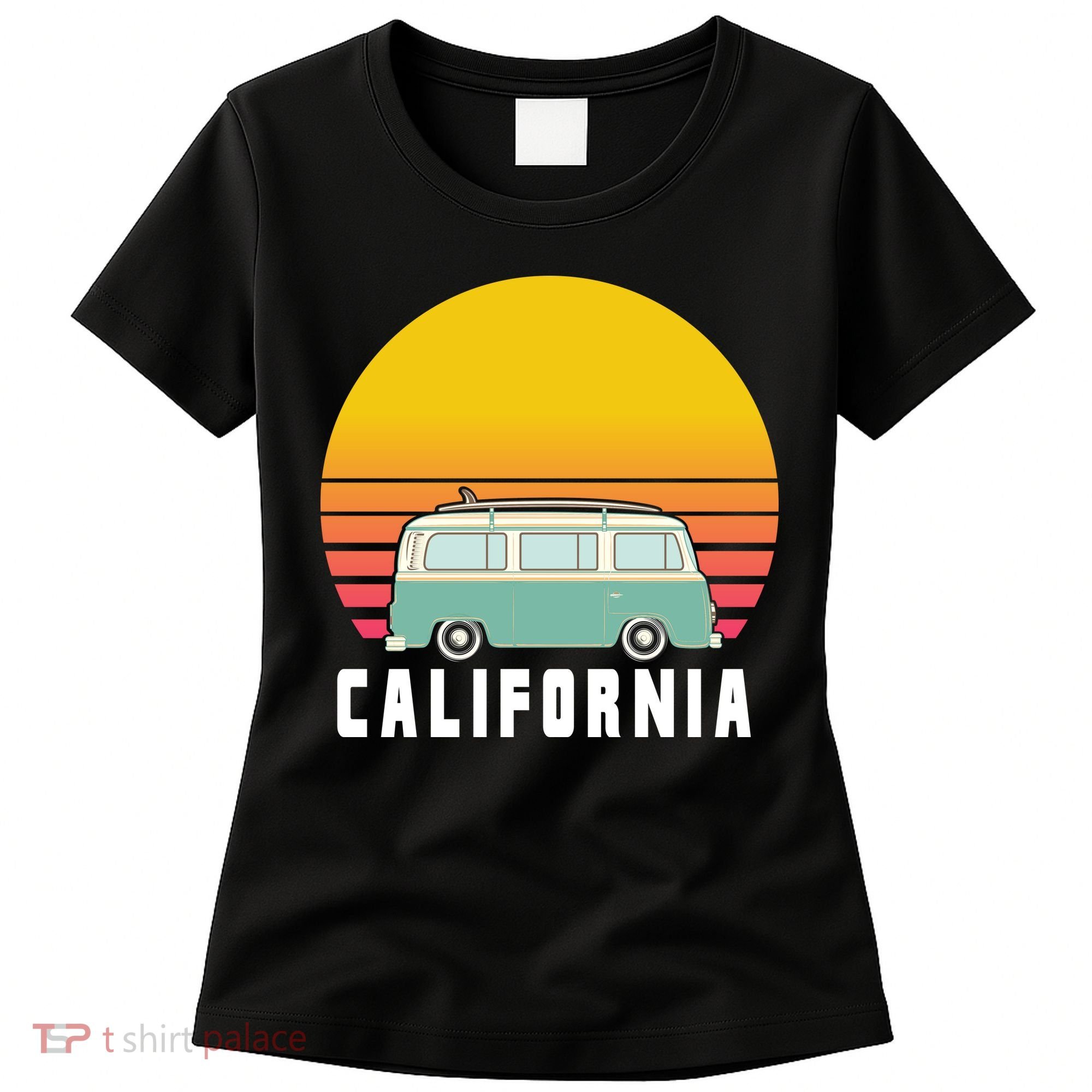 Beach Bum California Hippie Van Women's T-Shirt