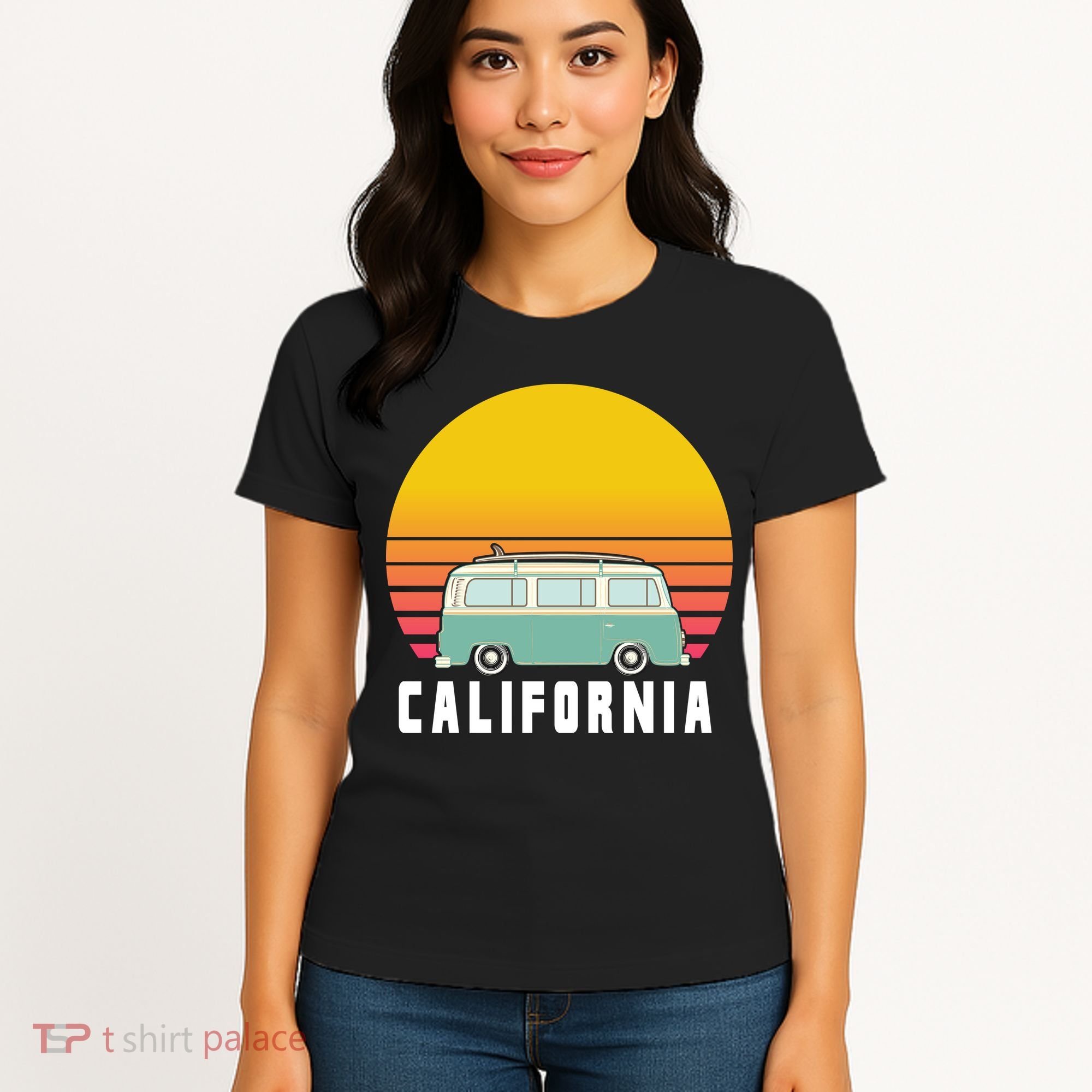 Beach Bum California Hippie Van Women's T-Shirt