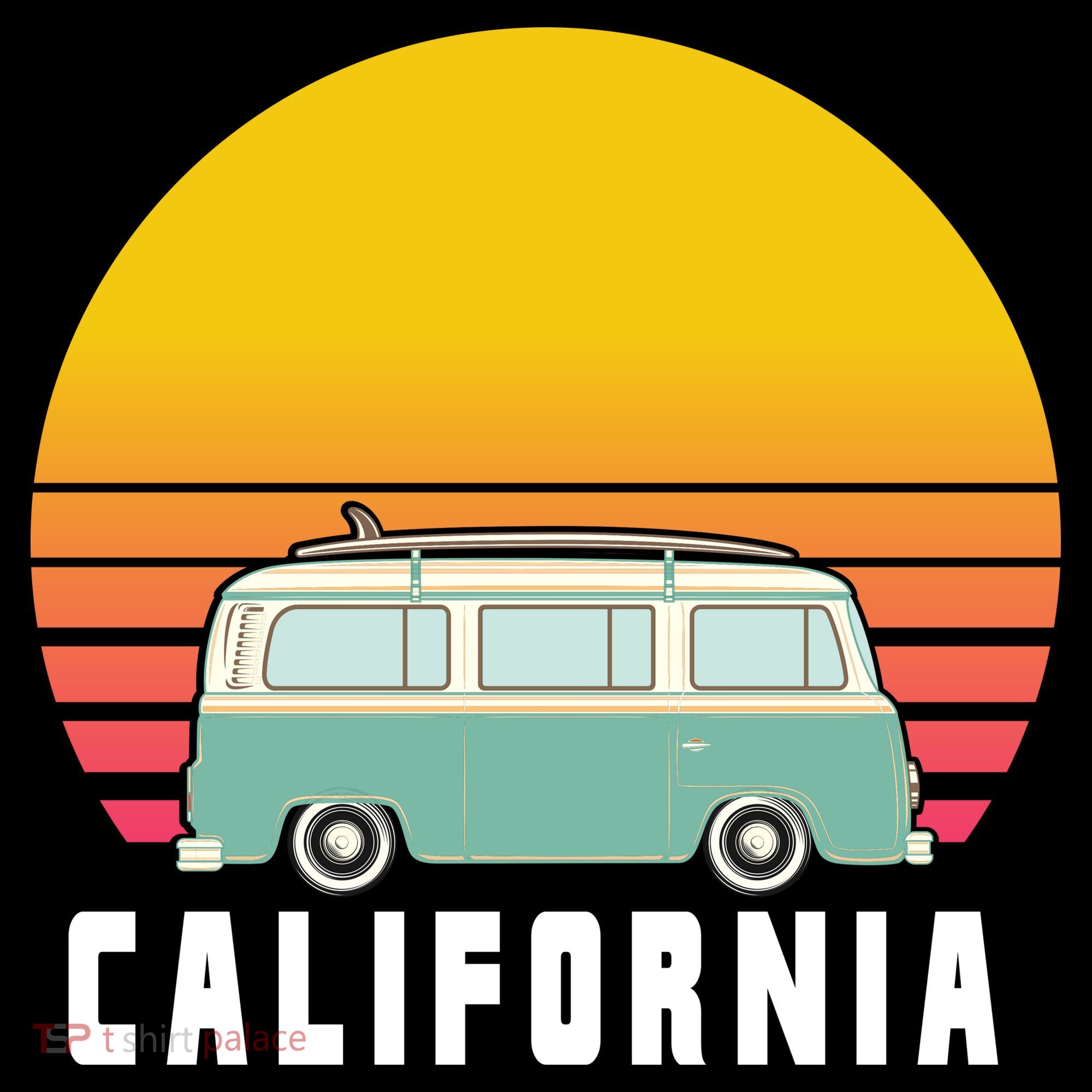 Beach Bum California Hippie Van Women's T-Shirt