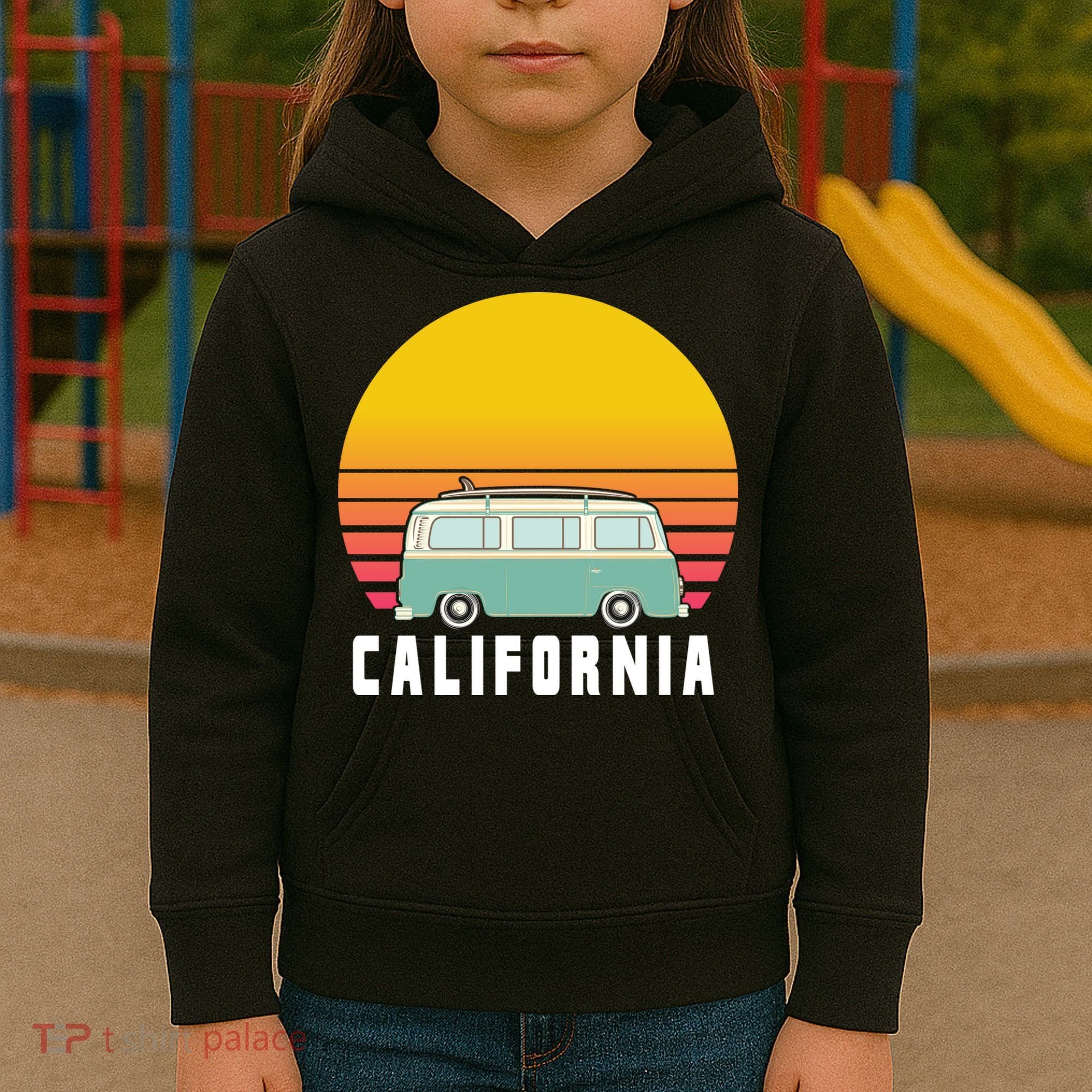 Beach Bum California Hippie Van Kids Hoodie