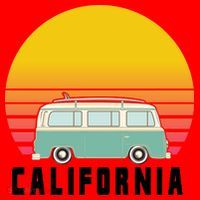 Beach Bum California Hippie Van Santa Hat thumb 1
