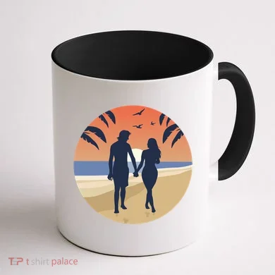 Beach Couple Coffee Mug back