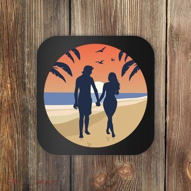 Beach Couple Coaster