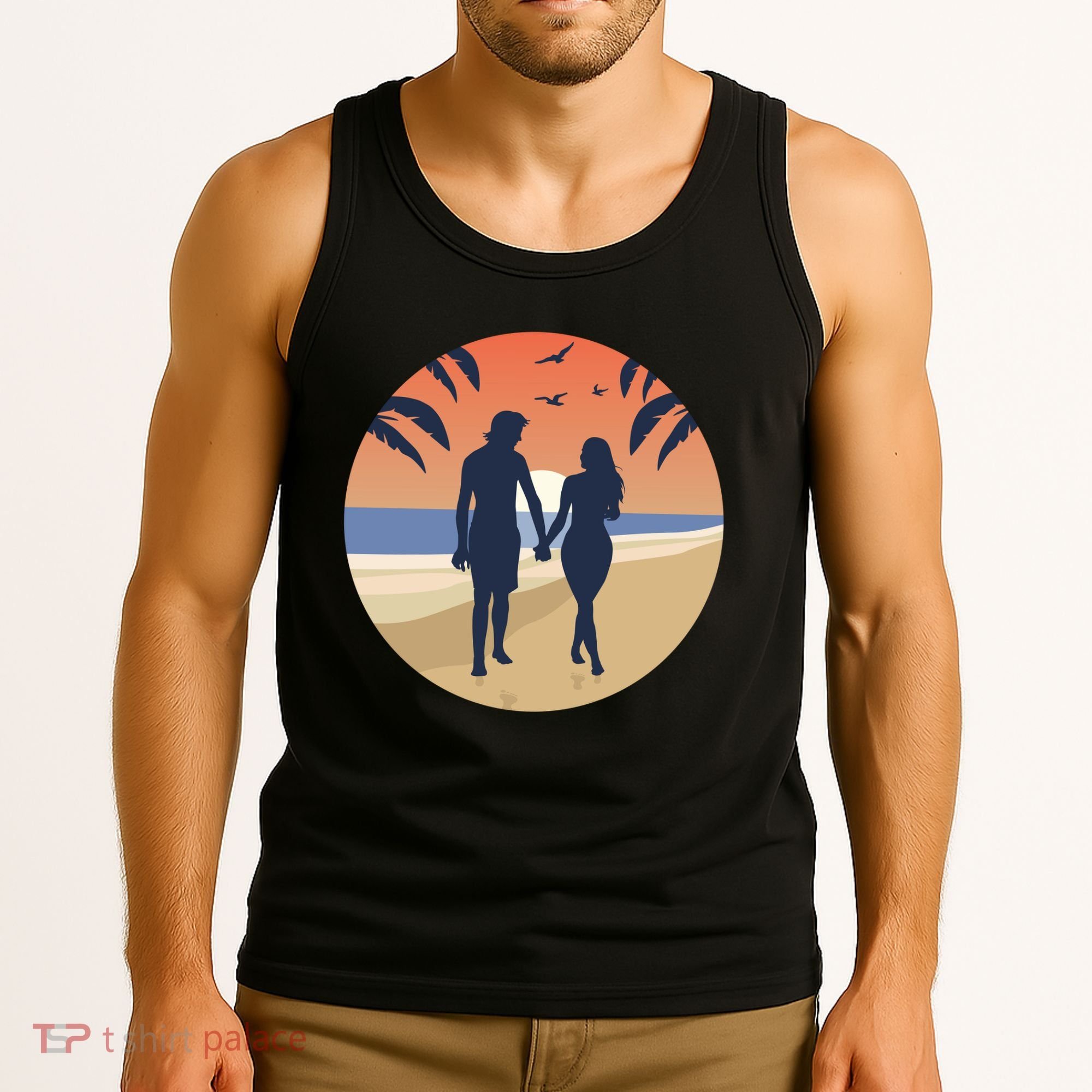 Beach Couple Tank Top