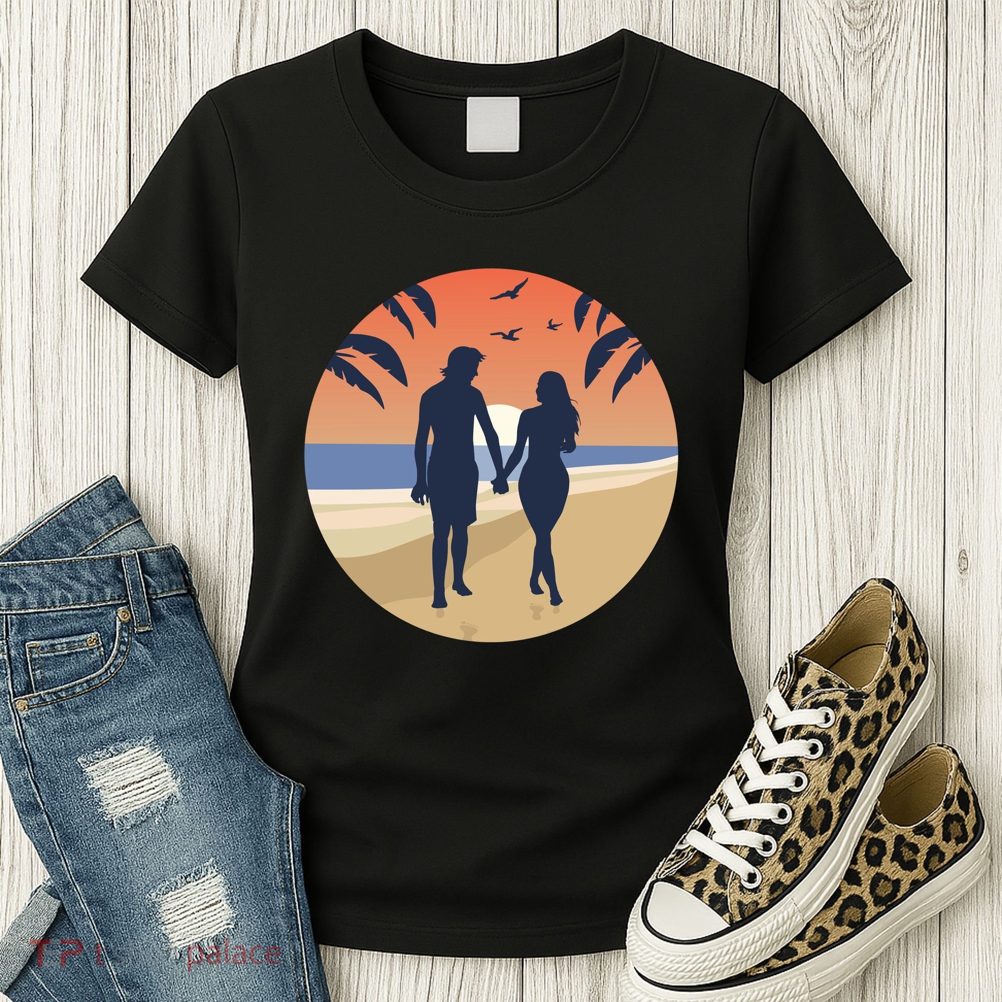 Beach Couple Women's T-Shirt