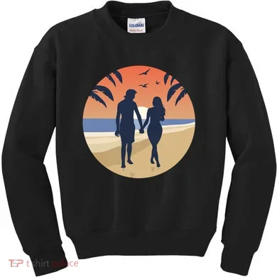 Beach Couple Kids Sweatshirt