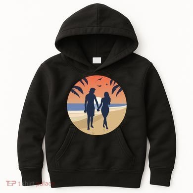 Beach Couple Kids Hoodie
