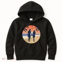 Beach Couple Kids Hoodie thumb 0