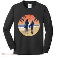 Beach Couple Kids Long Sleeve Shirt thumb 0