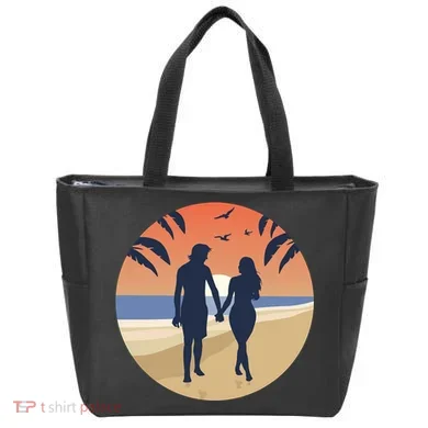Beach Couple Tote Bag