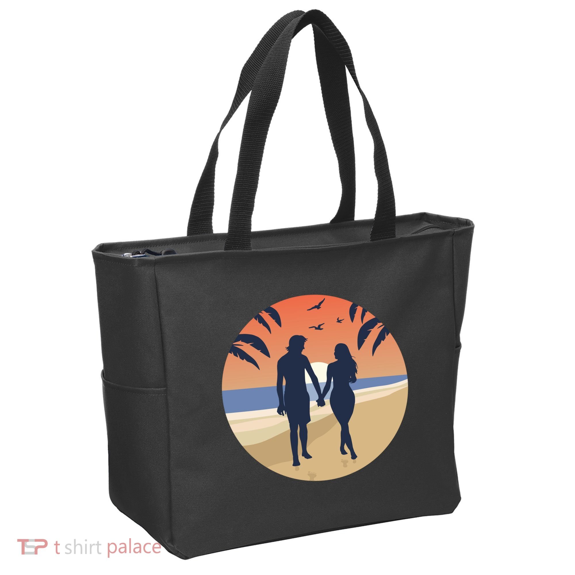 Beach Couple Tote Bag