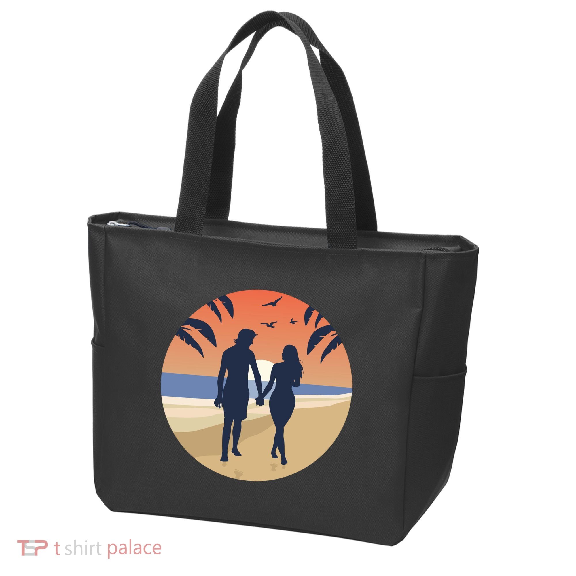 Beach Couple Tote Bag