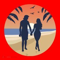 Beach Couple Santa Hat thumb 1