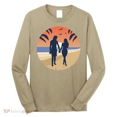 Beach Couple Long Sleeve Shirt
