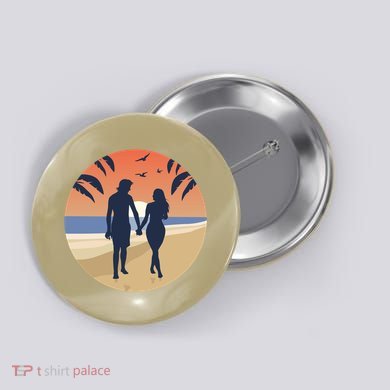 Beach Couple Button
