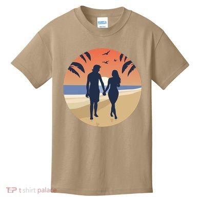 Beach Couple Kids T-Shirt
