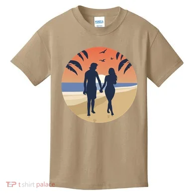 Beach Couple Kids T-Shirt