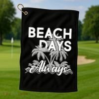 Beach Days Always Golf Towel thumb 1