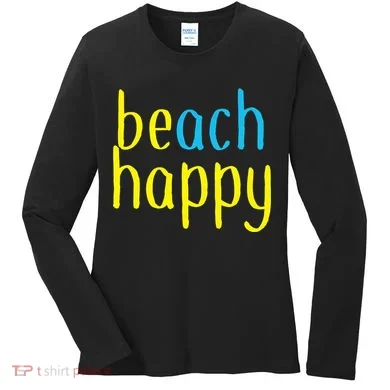 Beach Happy (Be Happy) Women's Long Sleeve Shirt