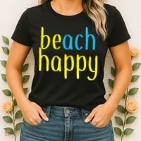 Beach Happy (Be Happy) Women's T-Shirt thumb 2