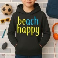 Beach Happy (Be Happy) Kids Hoodie thumb 2