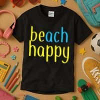 Beach Happy (Be Happy) Kids T-Shirt thumb 3