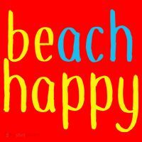 Beach Happy (Be Happy) Santa Hat thumb 1