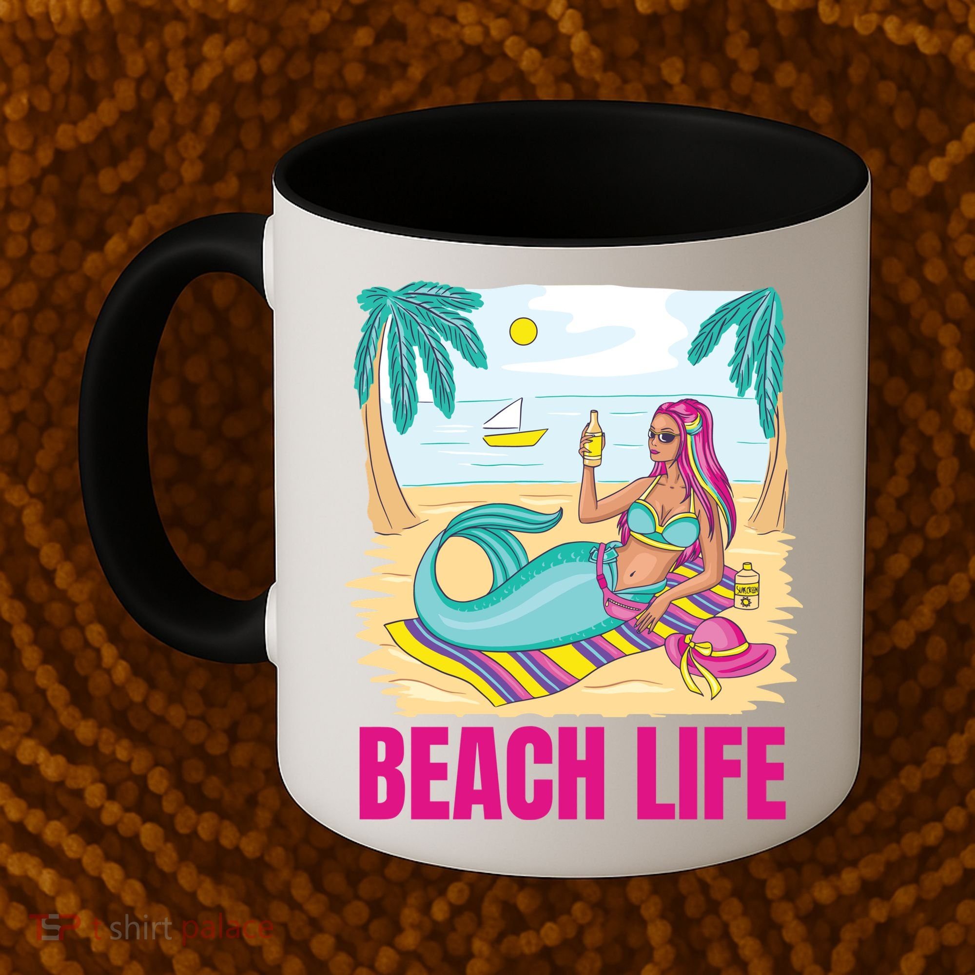 Beach Life Mermaid Coffee Mug
