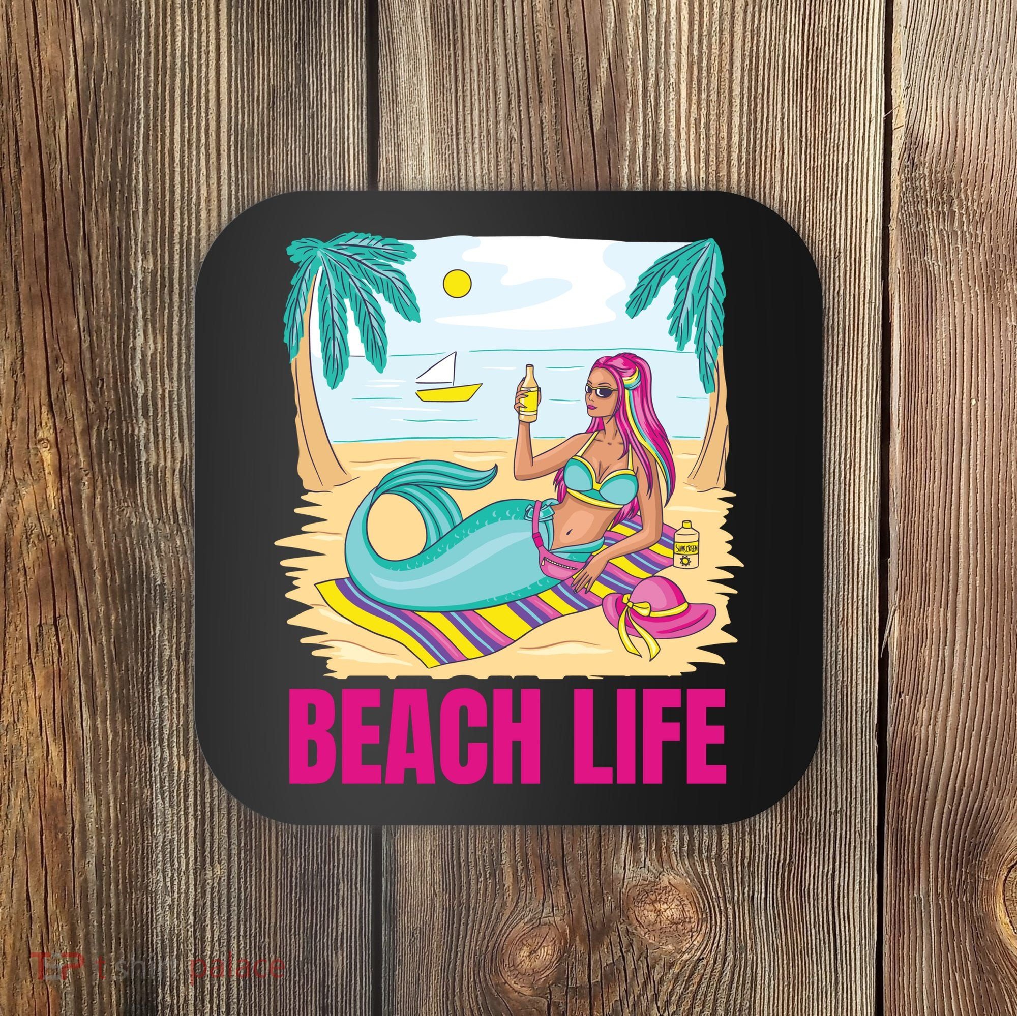 Beach Life Mermaid Coaster