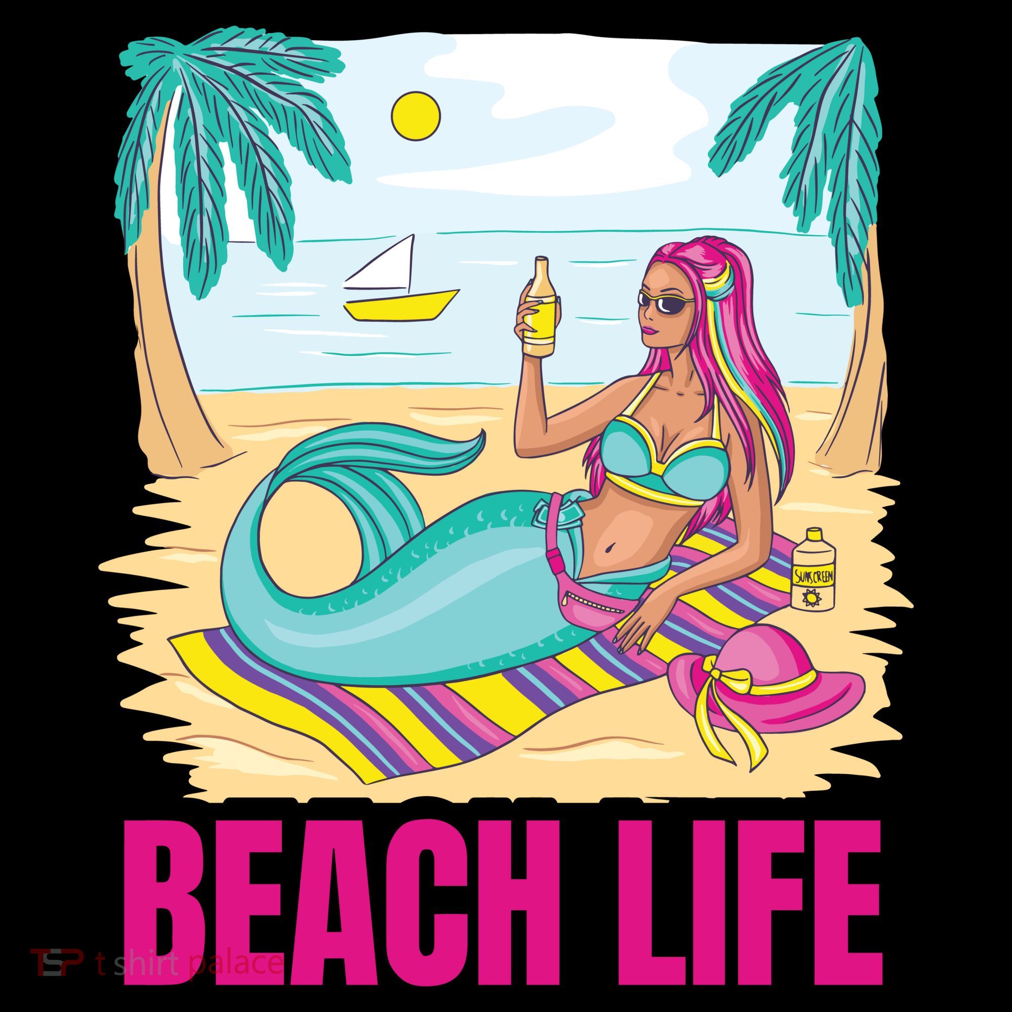 Beach Life Mermaid Polo