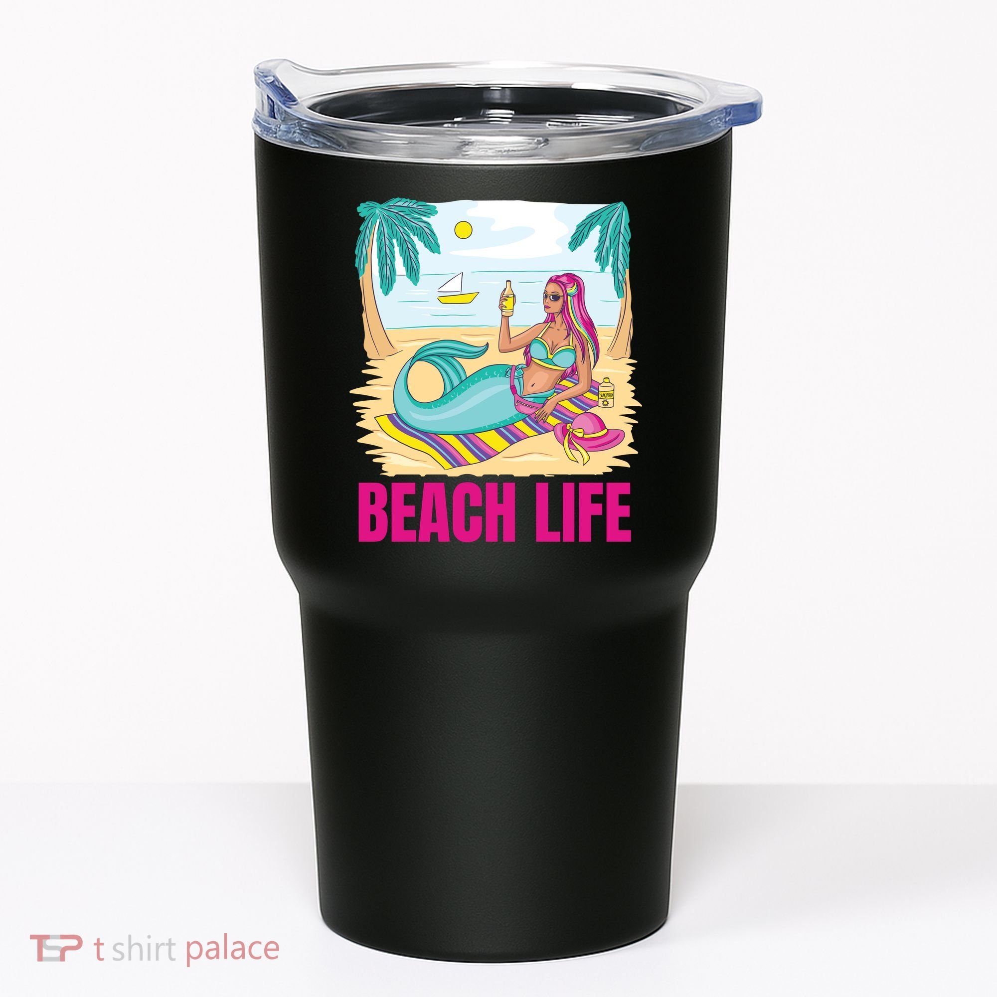 Beach Life Mermaid Tumbler