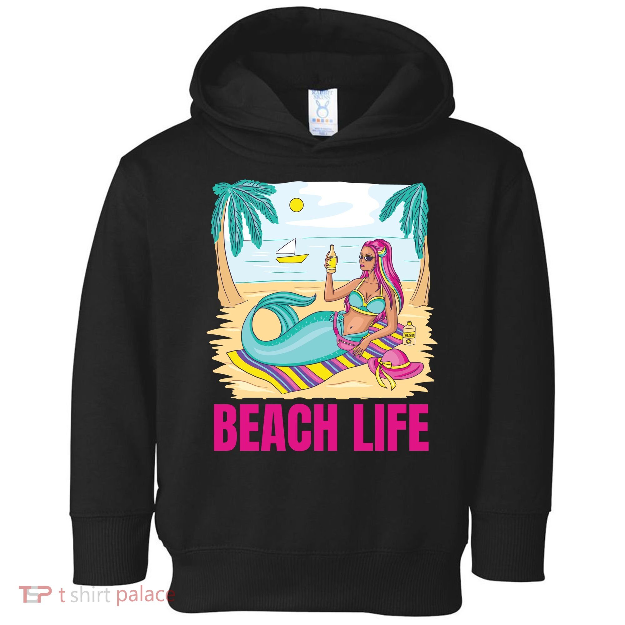 Beach Life Mermaid Toddler Hoodie