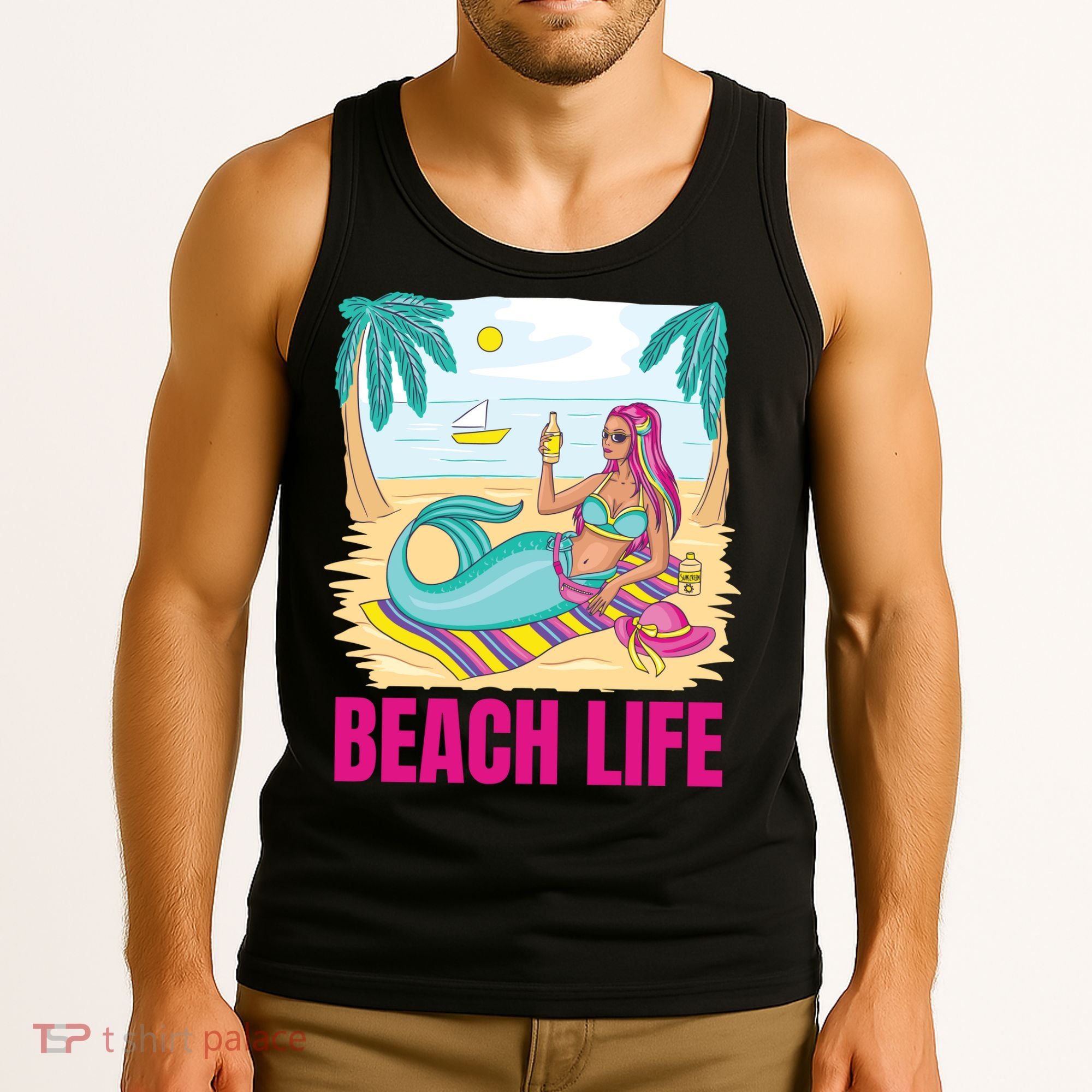 Beach Life Mermaid Tank Top