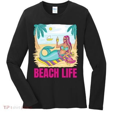 Beach Life Mermaid Women's Long Sleeve Shirt