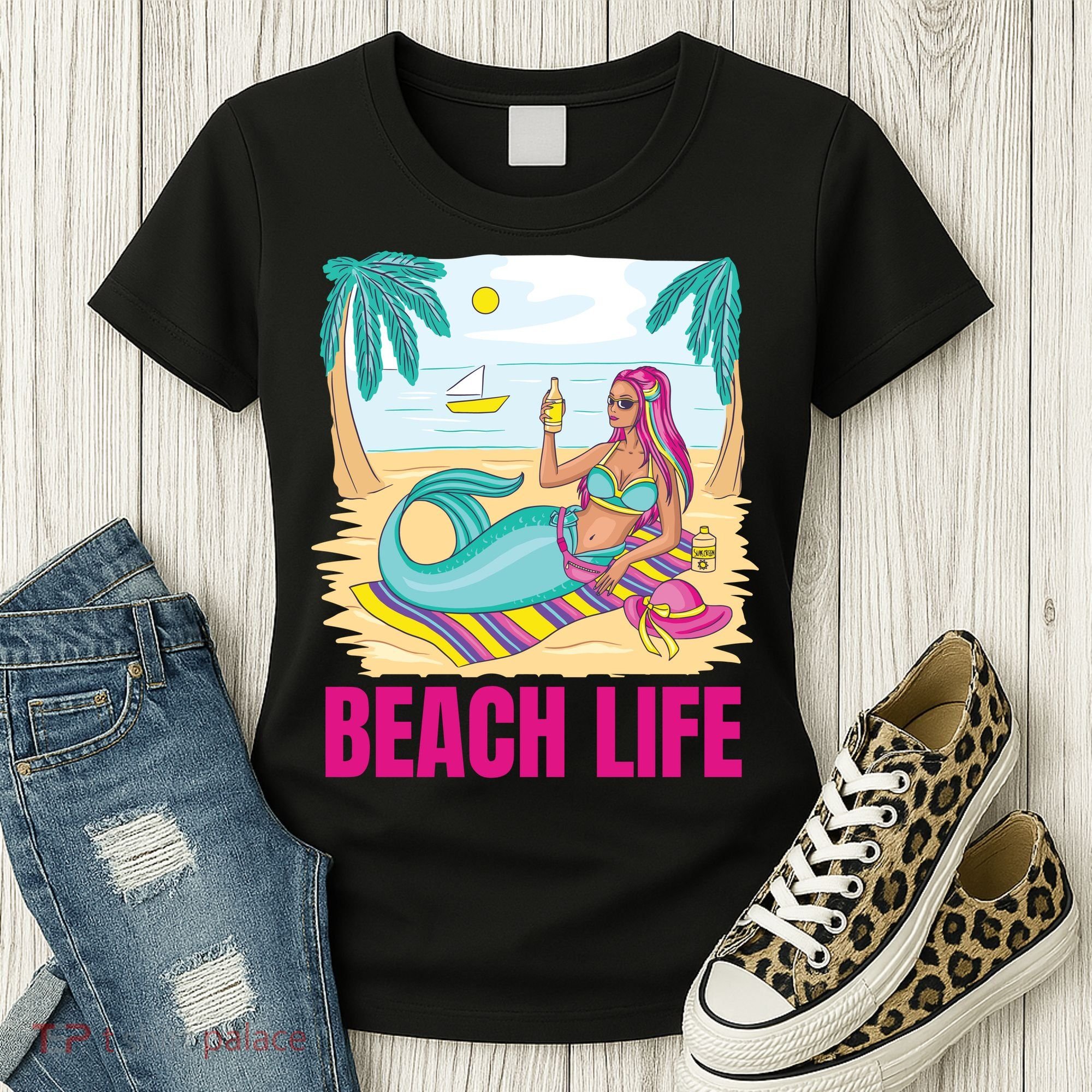 Beach Life Mermaid Women's T-Shirt